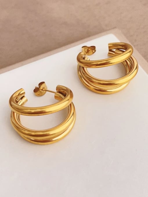 Triple Ring Hoop Earrings