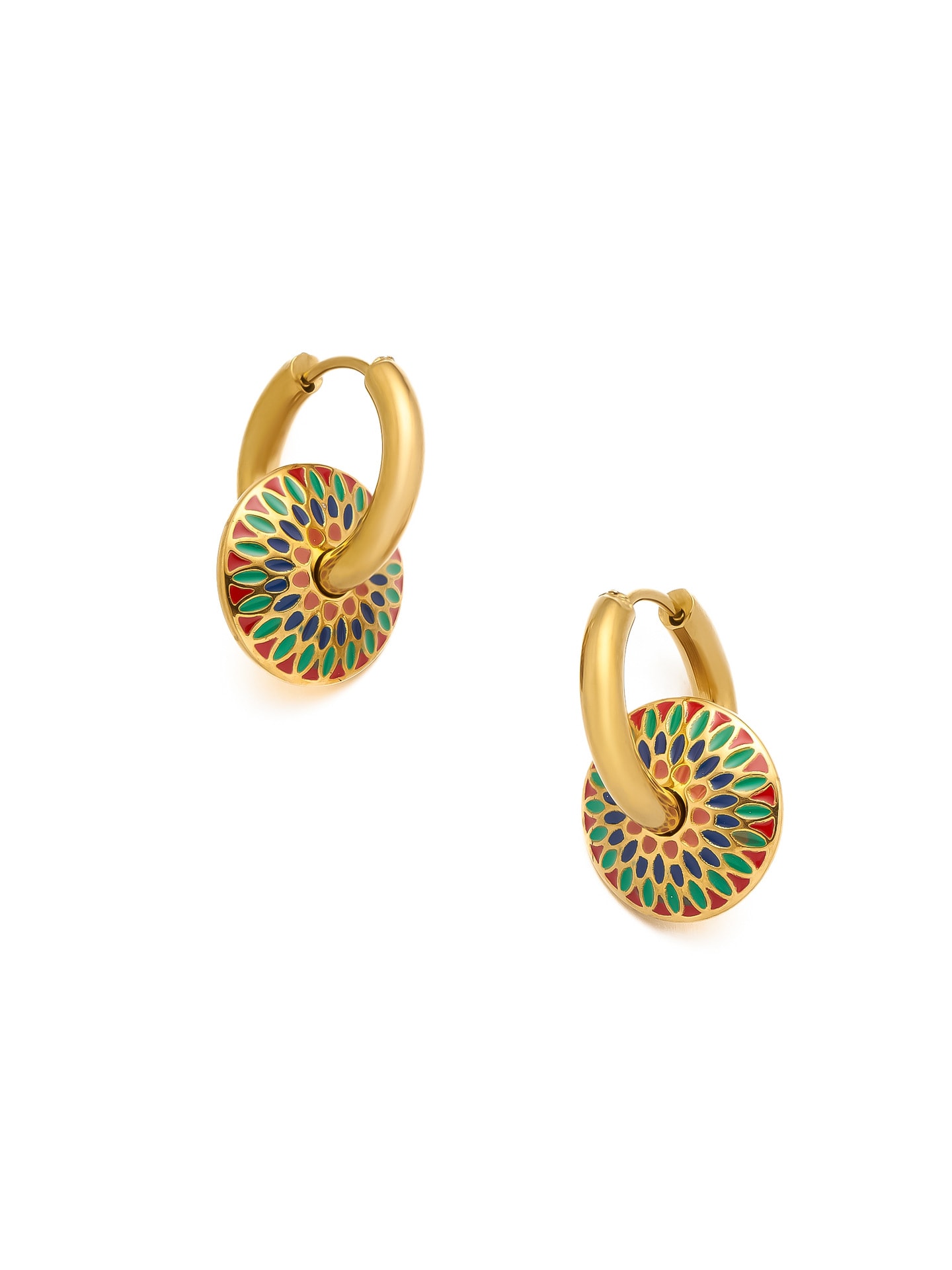 Enamel Fleur Earrings