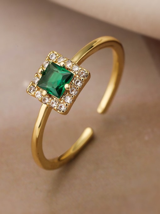 Emerald Green CZ Band Ring