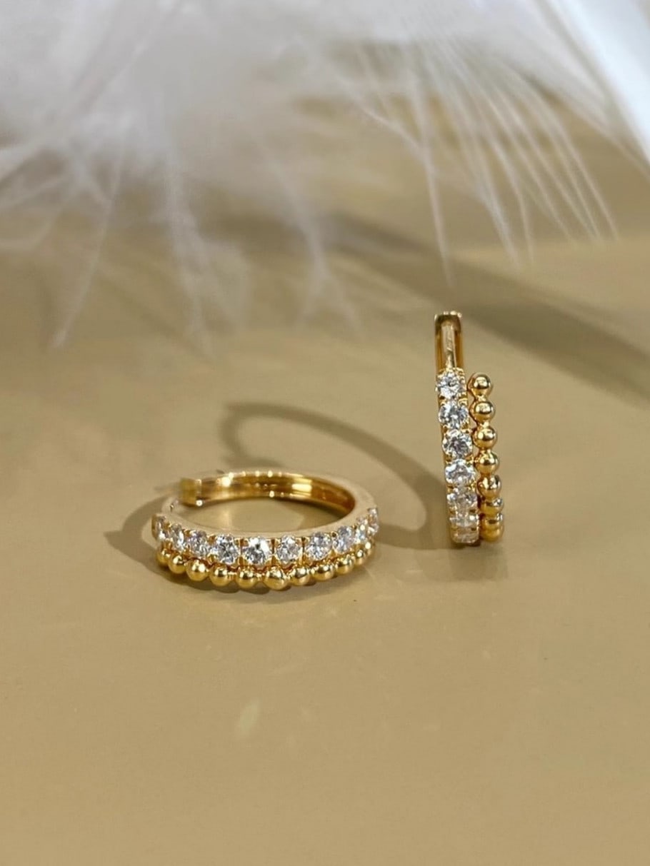 Regal CZ-Studded Earrings