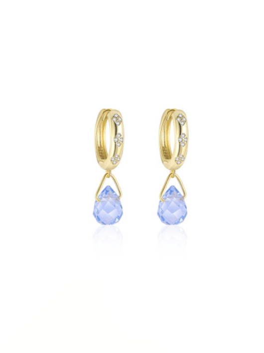 Elan Luxe Waterdrop Golden Earrings