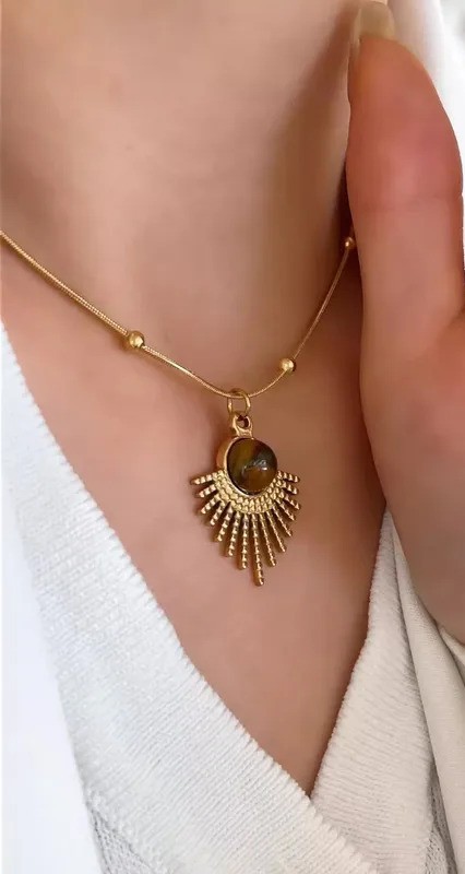 Amber Terra Ray Necklace